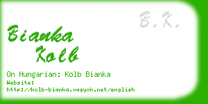 bianka kolb business card